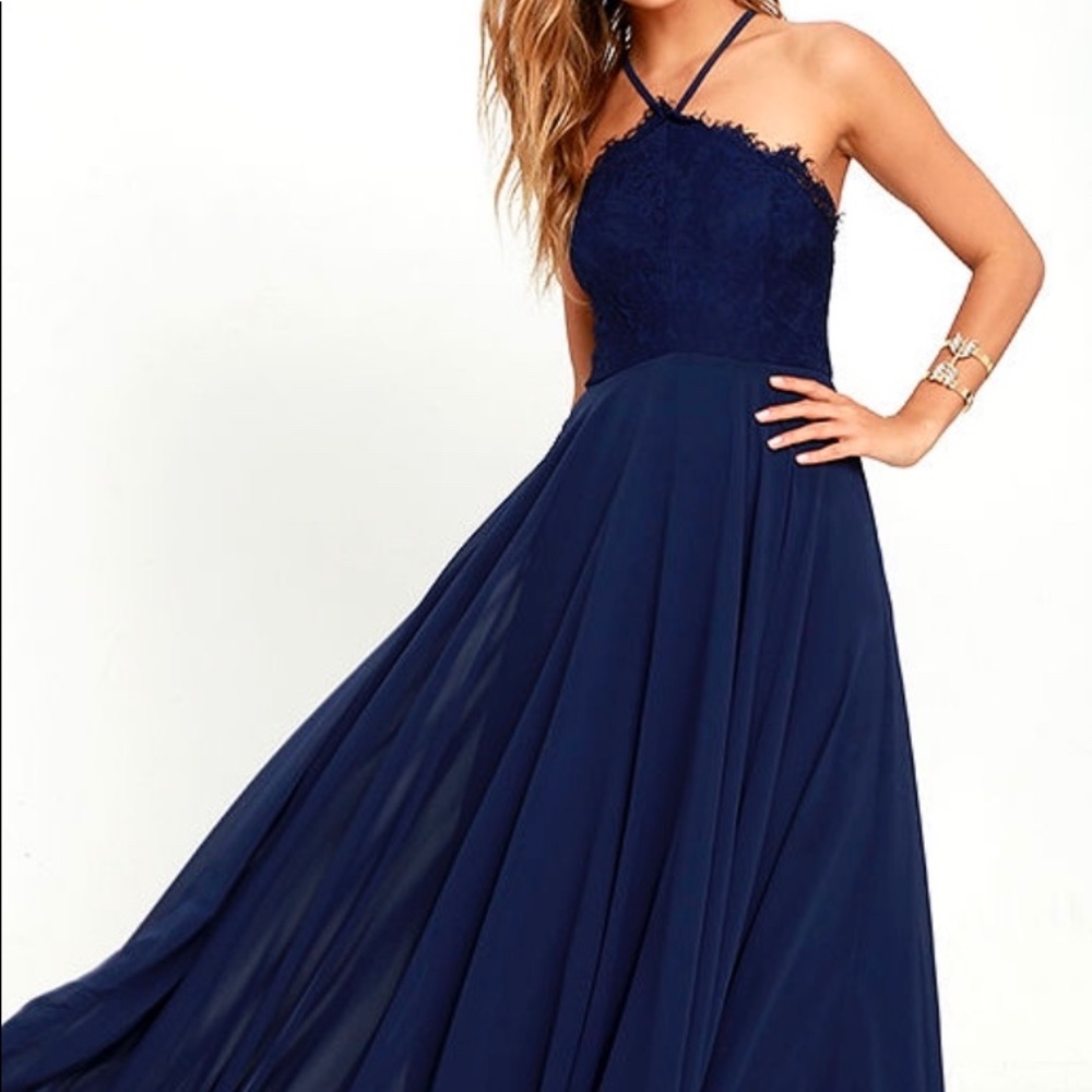Lulus Everlasting Enchantment Navy Maxi Dress